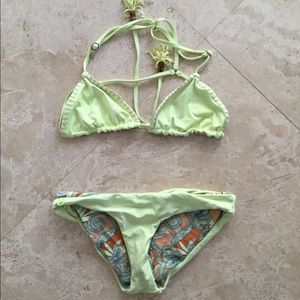 Maaji reversible bikini neon size medium